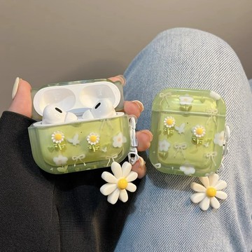 小紅書爆款🔥ins春夏向日葵花朵適用Airpods Pro 蘋果保護套 airpods4 耳機殼 1/2/3藍牙耳機套