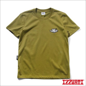 IZZVATI-牛角刺繡短T-抹茶綠