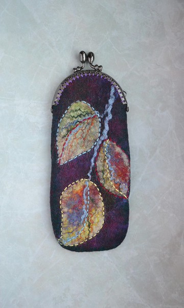 女士可愛眼鏡盒 眼鏡盒 毛氈女孩筆盒 化妝盒