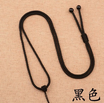 鈺編繩吊墜掛繩男士紅繩掛脖男孩掛脖繩裝飾活扣舒適固定黑紅戴隨