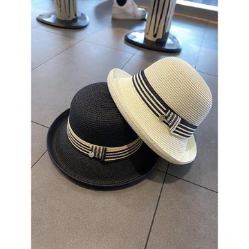 日系卷邊漁夫帽女英倫風復古優雅草帽春夏季遮陽防曬帽法式小禮帽