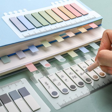 【NamiGo!】[現貨] 復古色 200張入PET索引貼 可撕創意手帳留言記事便利貼N次貼提示便利貼歸類學生上班族