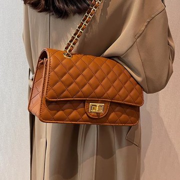 菱格鏈條包包春夏大容量2025新款高級感百搭女士通勤包時尚單肩包