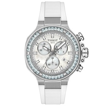 TISSOT 官方授權 T-RACE 競速系列 珍珠貝 計時腕錶 錶 手錶 送禮 T1418179711100 / T141.817.97.111.00