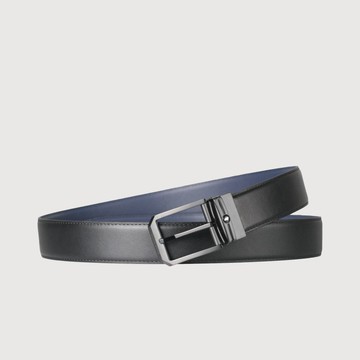 【免費升級送禮包裝】簡約造型穿針式皮帶-鎗色/BF25B-WEG053-SGU