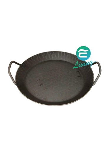 Turk 雙耳鍛鐵格紋淺鍋 淺款(熱鍛) 鐵鍋【299免運領券再享折扣】