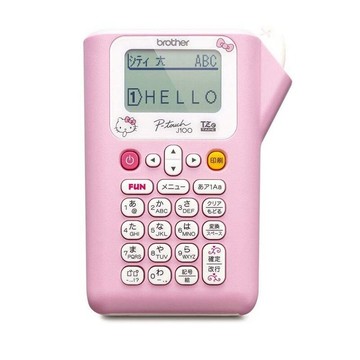 [2東京直購] Brother 標籤打印機 PT-J100 KTP 粉色 Hello Kitty (3.5mm~12mm寬/TZe膠帶)