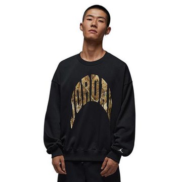 Nike 長袖上衣 男裝 Jordan 毛圈巾 黑【運動世界】IM6305-010