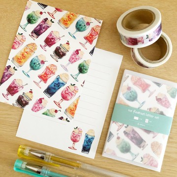 冰淇淋船 迷你信紙組