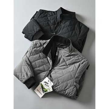 ODM公司單外貿男士秋冬時尚休閑立領薄款桑蠶絲夾棉棉衣休閑夾克