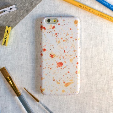 水彩橘黃色點點//原創手機殼-    iPhone, Samsung, oppo