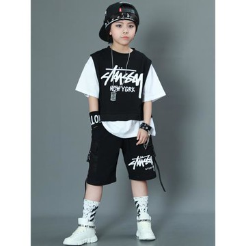 男童夏套裝2025新款純棉潮帥氣時髦酷帥炸街小童韓系童裝兒童衣服