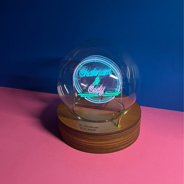 客製化禮物 生日 情人節禮物 玻璃球燈 - Led neon light 燈 字句