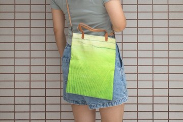 台東池上的稻浪∣原創印花手工【帆布袋】側揹 手提 兩用 包包