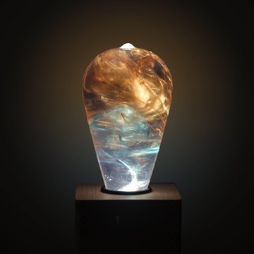 流光宇宙系列 色彩繫手繪燈泡 原創樹脂實心藝術小夜燈氣氛燈床頭