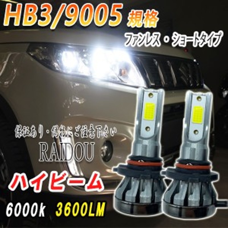 ブレビス H13.5-H17.11 JCG10系 ヘッドライト ハイビーム HB3 9005 LED ショートタイプ