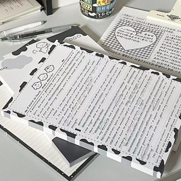 臺灣現/🎀筆記本 記事本牛奶小狗拍紙本可撕草稿本格子空白彩色b5拍紙本美式記事本筆記本