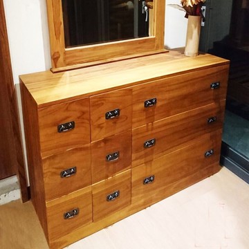 【吉迪市100%全柚木家具】KLA-29 柚木多格式抽屜置物櫃 收納櫃