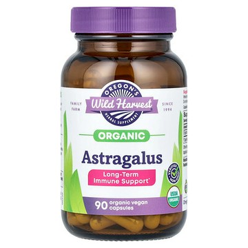 Oregon's Wild Harvest, 有機黃芪，1125 毫克，90 粒有機全素膠囊（每粒膠囊 375 毫克）