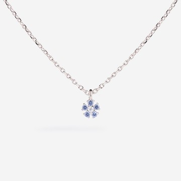 美好繁花純銀項鍊 - 桔梗藍紫 | 輕珠寶 | 特殊色。鎖骨鍊