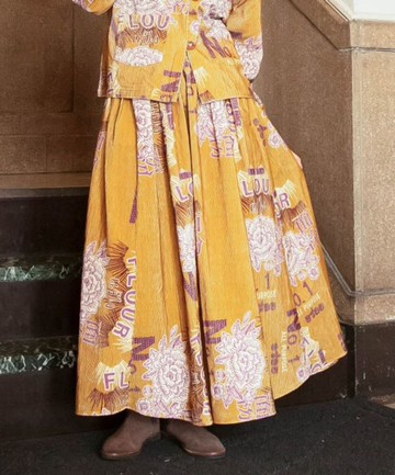 【熱門預購】復古東洋風燈芯絨長裙 (3色) IAC-5327