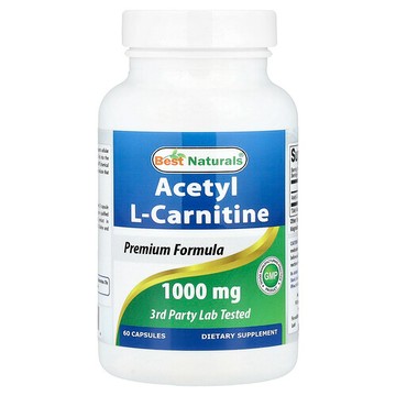 Best Naturals, 乙酰左旋肉鹼，1000 毫克，60 粒膠囊