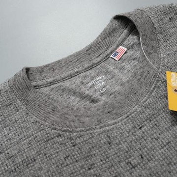 酷寶外貿 美式休閑華夫格圓領長袖T恤男衛衣春秋上衣內修身打底衫