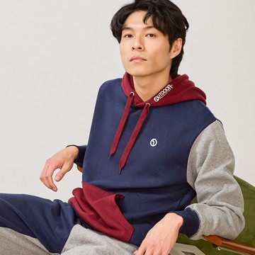 【OUTDOOR】撞色連帽運動T 恤-寶藍色 ODC626MERB (ODCLO)