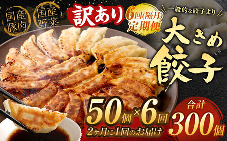 ラー麦を使用した大きめ餃子50個 計1kg×6回 合計6kg