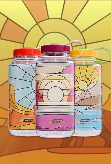 美國《Nalgene》專業水壺 1000cc 寬嘴水壼  彩色玻璃限量系列 (限量版)