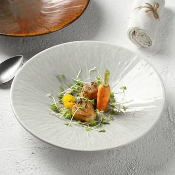 DXC創意網紅日式餐具盤子菜盤餐廳商用早餐盤 意大利面旋流大湯盤