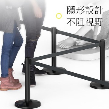 博物館展覽一米線矮圍欄隔離帶伸縮帶車展畫廊藝術護欄警戒柱[DD030110]