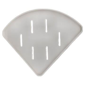 懶角落 無痕壁掛式轉角置物架  雙層噴漆防潮防鏽  附掛鉤  1個  白色