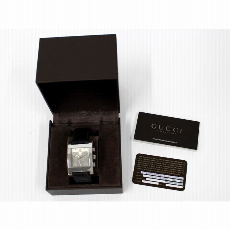 中古】グッチ Chrono クロノグラフ SS クオーツ スクエア メンズ