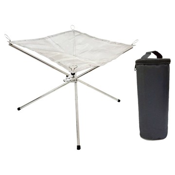 DIBOTE 迪伯特 便攜式不鏽鋼焚火台 附收納袋 W3031-3  1個  銀色