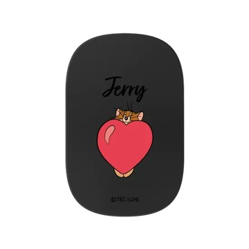 固架 MAX- MagSafe 兼容 黑 - 湯姆貓與傑利鼠 Tom and Jerry - 貼紙系列 - 愛心傑利鼠