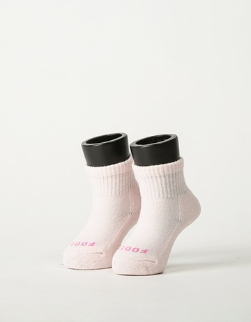 素色baby氣墊襪(童)- 粉