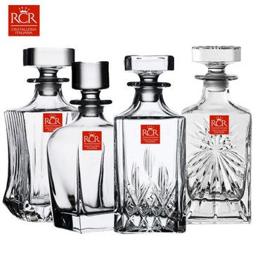 意大利RCR進口水晶玻璃威士忌酒樽紅酒醒酒器分酒器洋酒瓶酒具