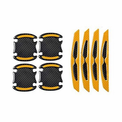 Zads 炭素繊維 車用 反射 ドアハンドルプロテクター ドアノブ引っかき傷保護フィルム 蛍光 警示シール 反射ステッカー 夜間に目立つ 装 汎用 通販 Lineポイント最大get Lineショッピング