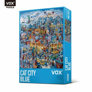 VOX - 蓝色猫城 CAT CITY BLUE 900片拼圖 VE900-28