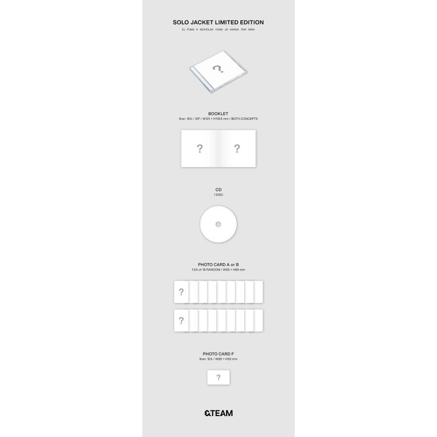 9種SET TEAM 2nd EP 日本盤  SOLO JACKET LIMITED EDITION 送料無料 HYBE エンティーム