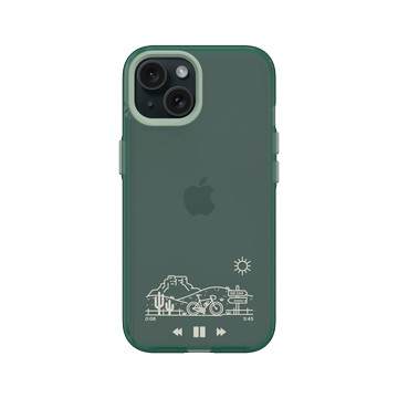 iPhone 15 Clear 憂墨綠 - Nature Explorers 自然探索指南 - 單車獨旅