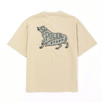 日本限定 POLER WOLF RELAX FIT TEE 品牌狼 日式寬版TEE 褐 - M