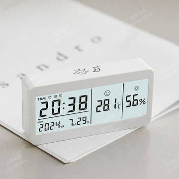 免運費⭐電子鐘桌面時鐘學生鬧鐘簡約溫溼度鬧鐘裝飾擺件靜音小鬧鐘