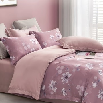 夢之語 天絲床包兩用被組  床包 + 被套 + 枕套 2 個  雙人床包 188 x 152cm + 被套 212 x 182cm + 枕套 75 x 45cm  霓嫣緋蕊
