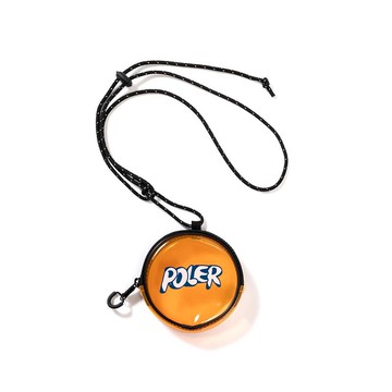 日本限定POLER HIGH&DRY PVC ROUND POUCH 透明圓形防水小包 / 橘