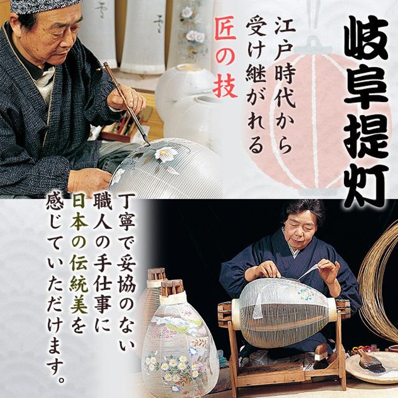 岐阜工芸 行灯・盆提灯/ちょうちん 12号さくら 1つ-malaikagroup.com