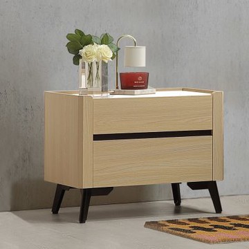 Homelike 喜家居二抽床頭櫃(2501)-54x40x46公分