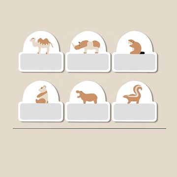 姓名貼紙 耐高溫 防水姓名貼 動物系 2