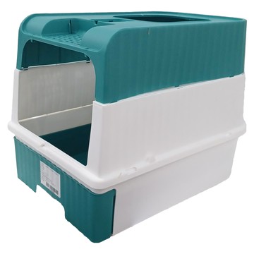 iCat 寵喵樂 紫外線雙門豪華上掀抽屜式B款貓砂盆  50 x 35 x 37cm  綠色  1個